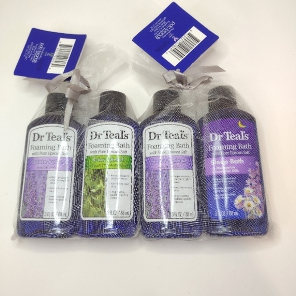 Dr Teal's. Foaming Bath with pure Epsom salt & Essentials oils set of 4 - Picture 2 of 11